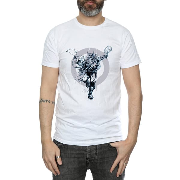 Marvel Herr Thor Cirkel T-shirt XL Vit White XL