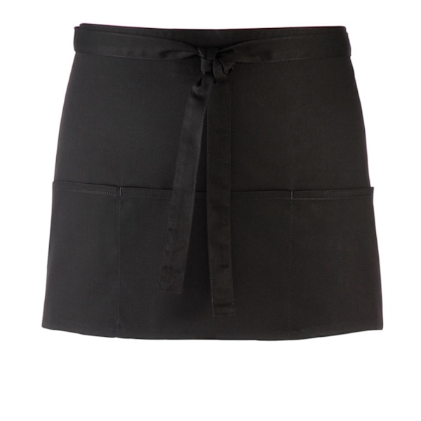 Premier Colours 3-fickor kort förkläde One Size Svart Black One Size