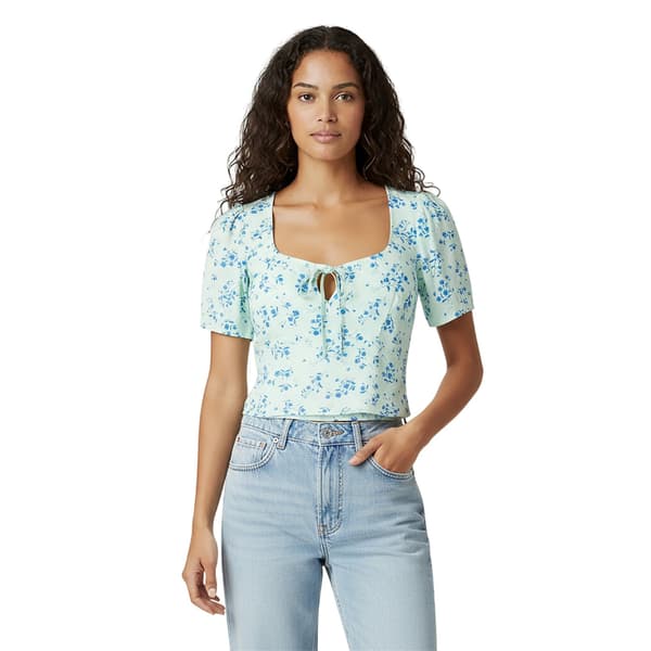 Jack Wills Dam/Dam Keyhole Regular Kortärmad Blus 1 Seaglass 14 UK