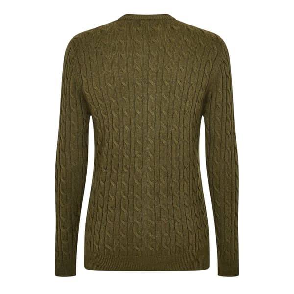 Jack Wills Herr Marlow Kabelstickad Merinoulltröja M Oliv Olive M