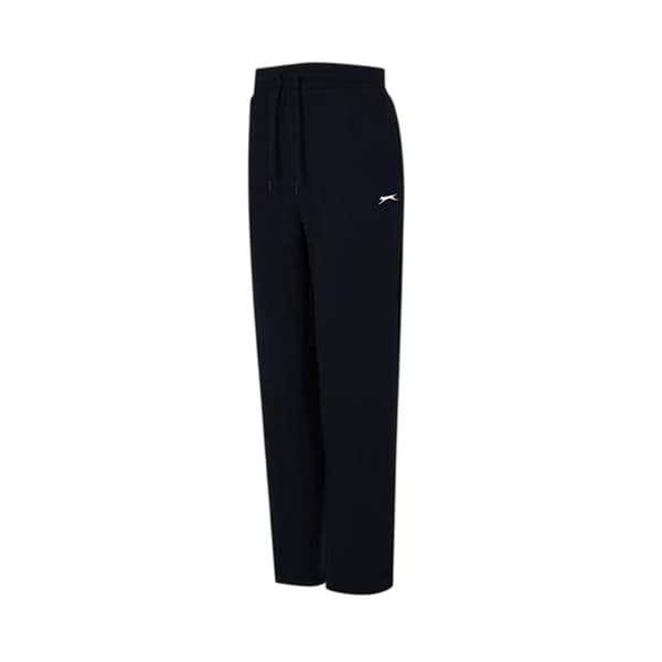 Slazenger Dam Interlock Joggingbyxor med Öppen Fåll 12 U Black 12 UK
