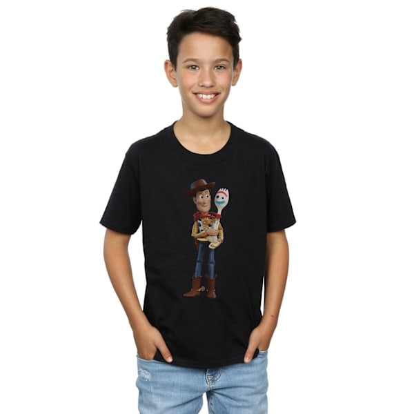 Disney Boys Toy Story 4 Woody och Forky T-shirt 9-11 år Svart Black 9-11 Years