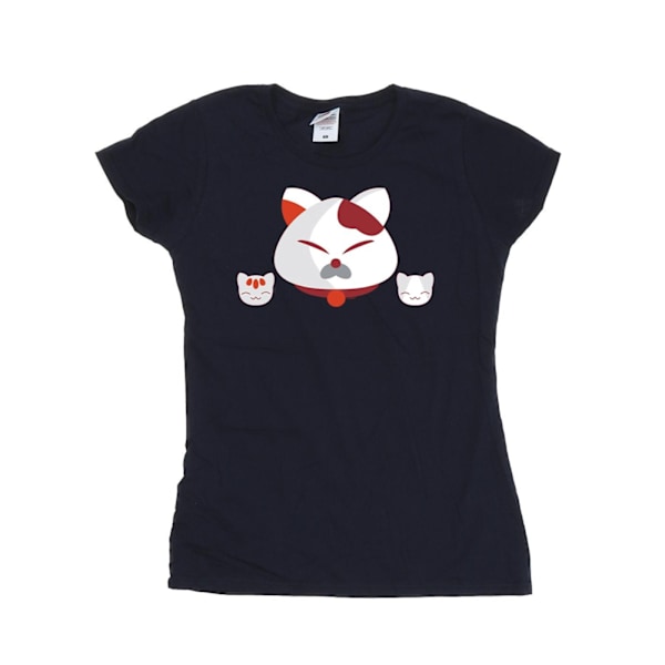 Disney Dam/Kvinnor Big Hero 6 Baymax Kattunghuvuden Bomull T-shirt Navy Blue S