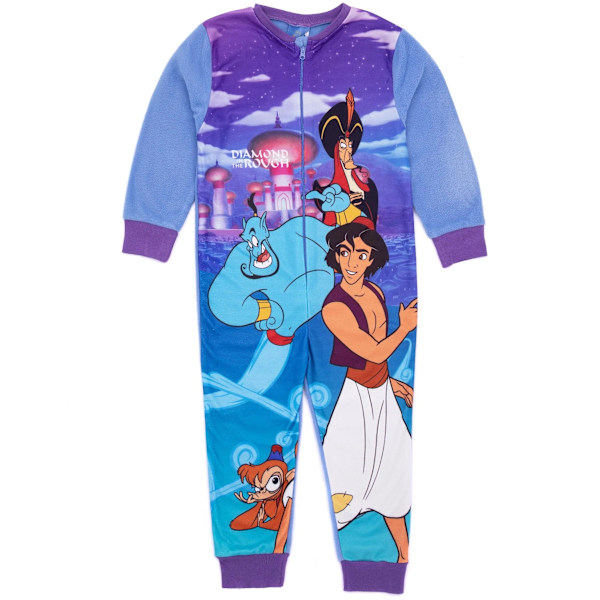 Aladdin Barn/Barn Sleepsuit 4-5 År Blå Blue 4-5 Years