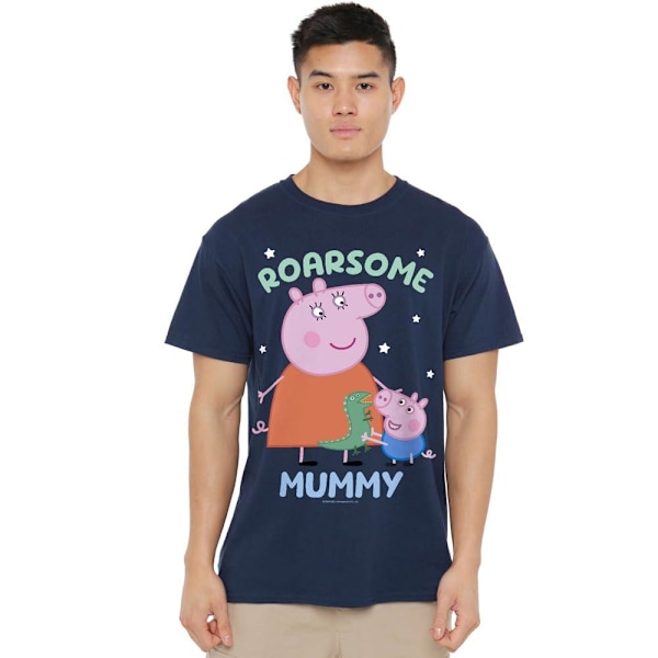 Greta Gris Herr Roarsome Mummy T-Shirt XL Marinblå Navy XL