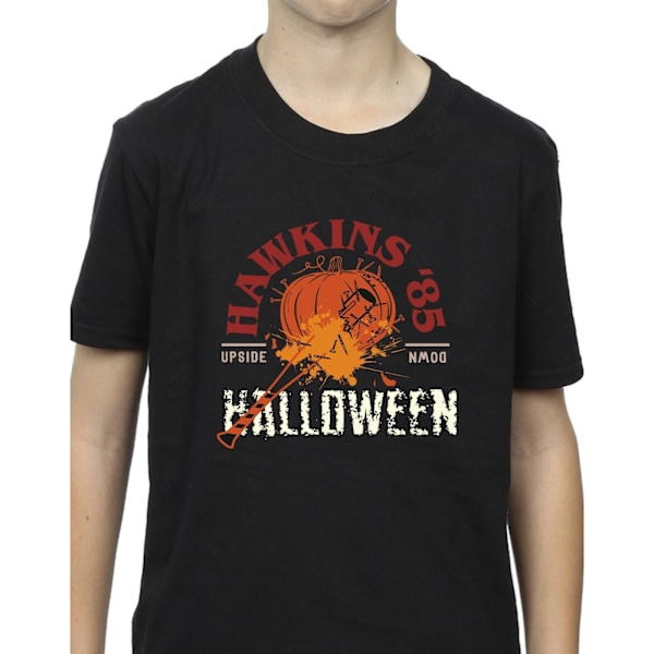 Netflix Boys Stranger Things Hawkins Halloween T-Shirt 7-8 år Black 7-8 Years