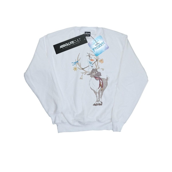 Disney Flickor Frost Sven Och Olof Julgransprydnader Sweatshirt White 7-8 Years