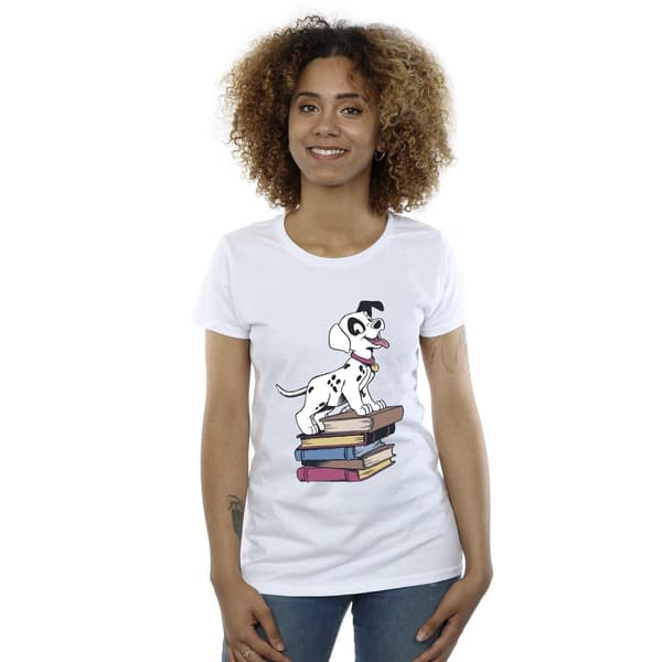 Disney Dam 101 Dalmatiner Böcker Bomulls T-shirt M Vit White M