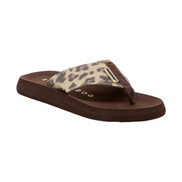 Rocket Dog Dam/Dam Adios Leopardmönstrade Flip-Flops 4 UK Tan Tan 4 UK
