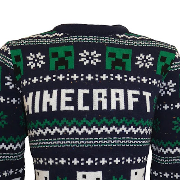 Minecraft Unisex Vuxen Mönstrad Stickad Jultröja L Flerfärgad Multicoloured L