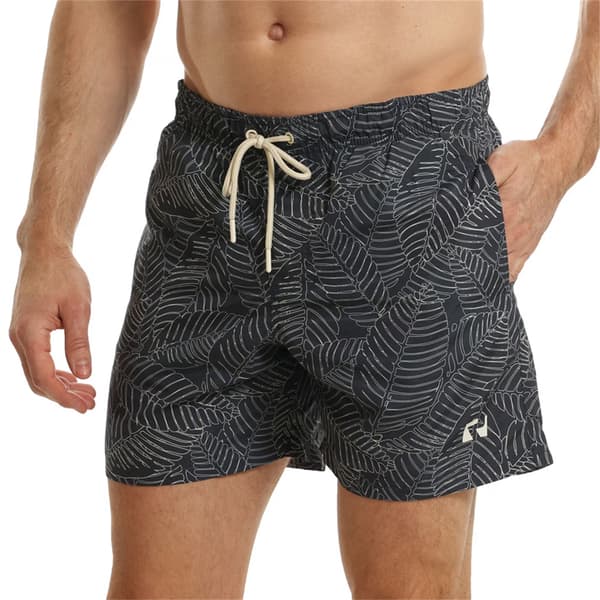 RIPT Essentials Herr Badbyxor med Lövtryck Storlek M Marinblå Navy Blue M