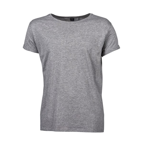 Tee Jays Mens Roll Sleeve Bomulls T-Shirt XL Heather Grey Heather Grey XL