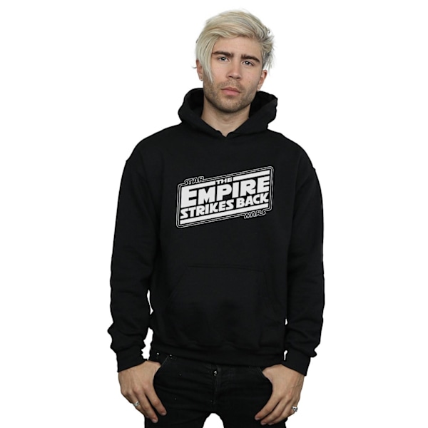 Star Wars Herr The Empire Strikes Back Logotyp Hoodie XXL Svart Black XXL