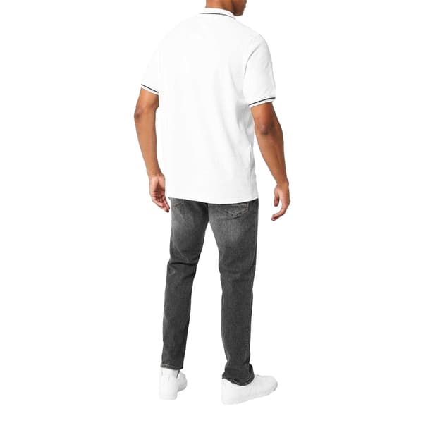 Slazenger Herr Kontrastrandig Pikétröja M Vit White M