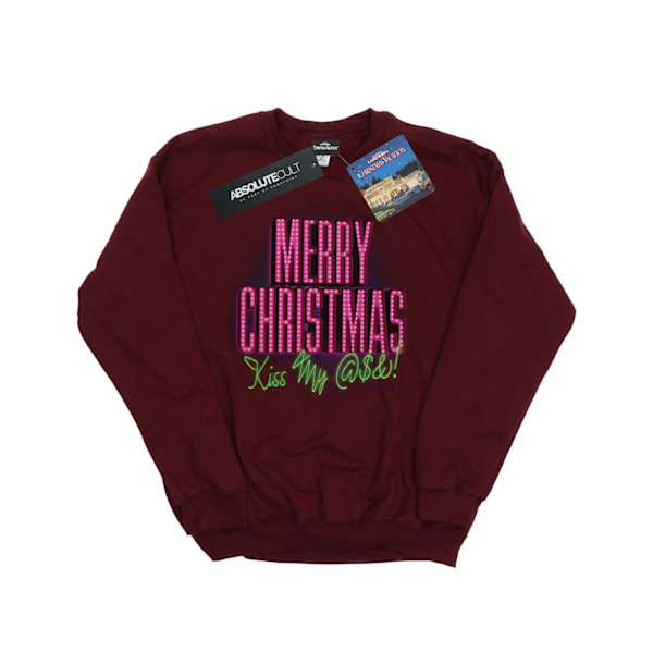 National Lampoon's Christmas Vacation Boys Kiss My Ass Sweatshirt Burgundy 5-6 Years