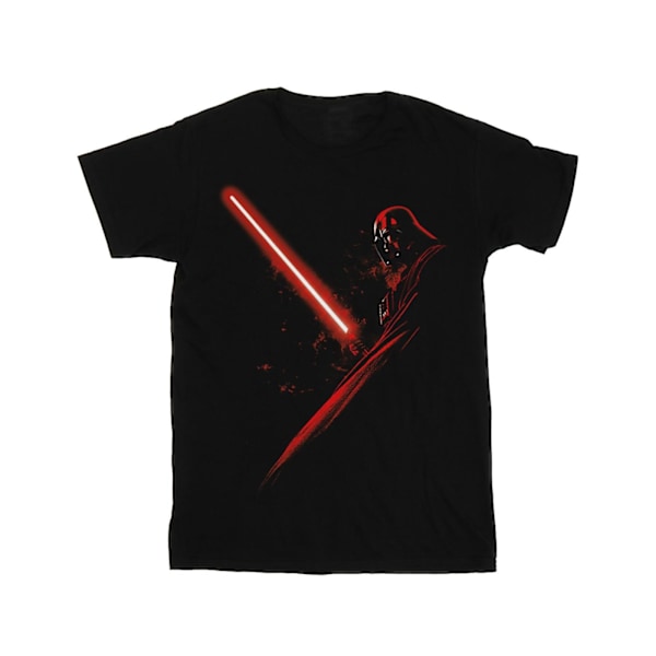 Star Wars Darth Vader Ljussabel Bomull T-shirt för flickor 3-4 år Black 3-4 Years