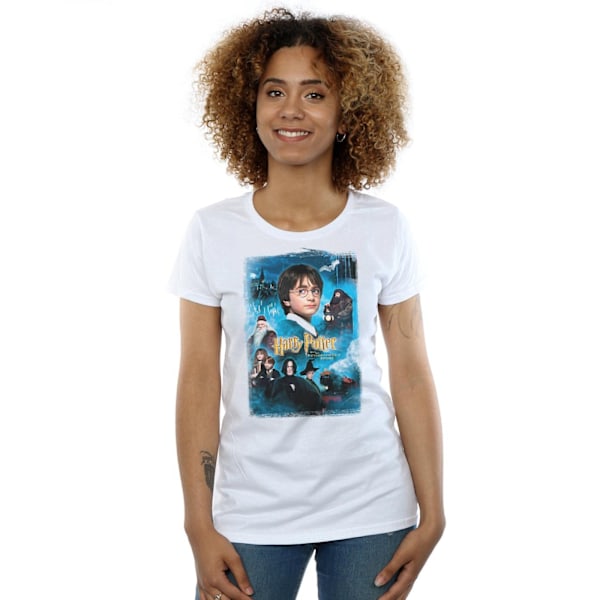 Harry Potter Dam/Kvinnars De Vises Sten Bomull T-shirt S White S