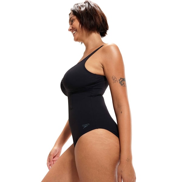 Speedo Womens/Ladies AquaNite Shaping One Piece Swimsuit 16 UK Black 16 UK