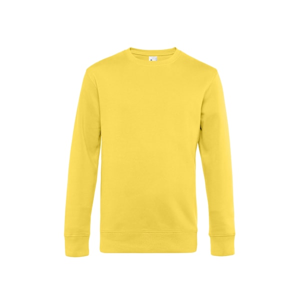 B&C Herr King Crew Neck Tröja M Gul Fizz Yellow Fizz M