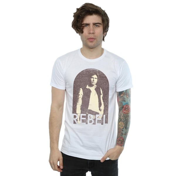 Star Wars Herr T-shirt Han Solo Rebel XL Vit White XL