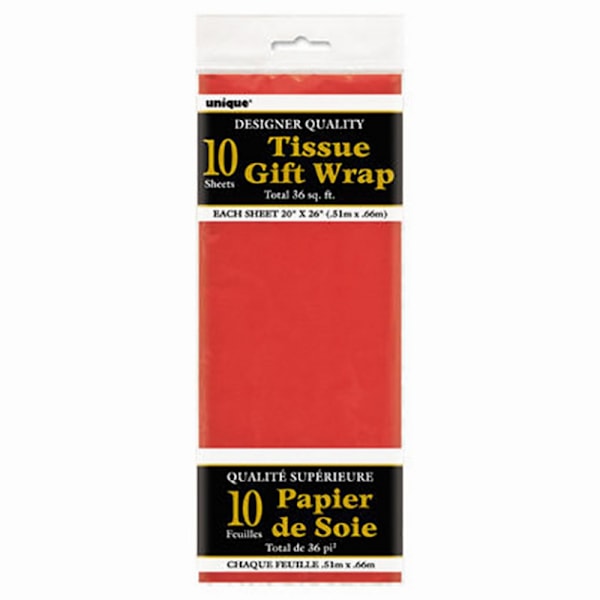 Unik festpappersnäsduk (10-pack) En storlek Röd Red One Size