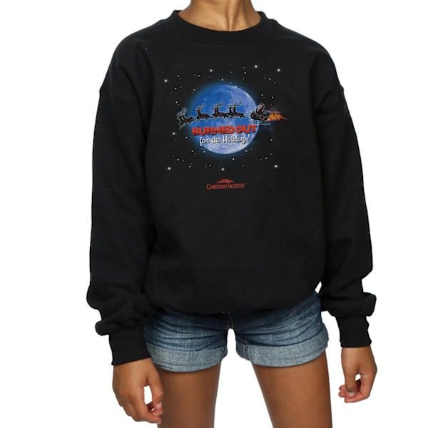 National Lampoon's Christmas Vacation Girls Burned Out Sweatshirt Black 9-11 Years