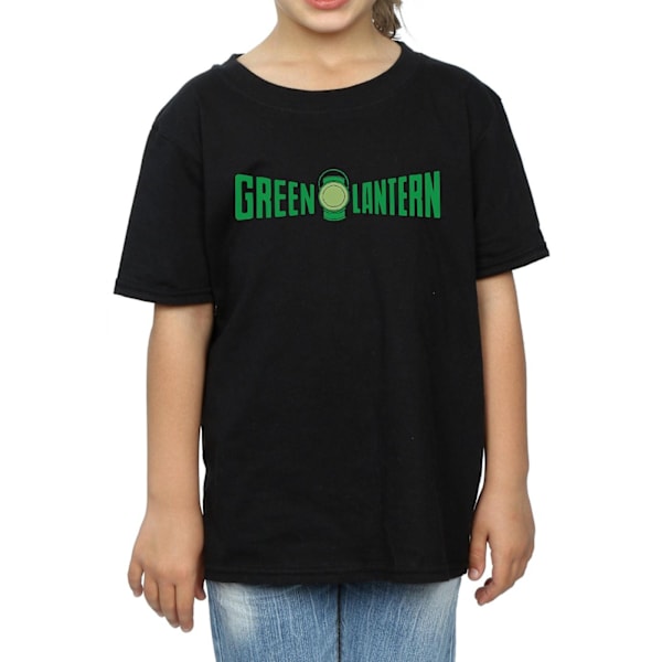 DC Comics Girls Green Lantern Text Logo Bomull T-shirt 9-11 År Black 9-11 Years