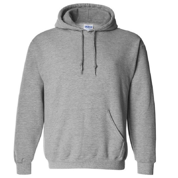 Gildan Heavyweight DryBlend Adult Unisex Hood Sweatshirt Top Sport Grey S