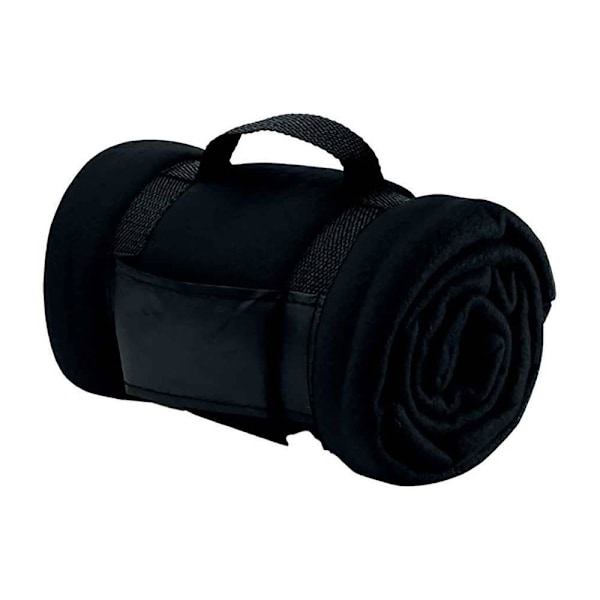 SOLS Stavenger Fleece Pläd Filt One Size Svart Black One Size