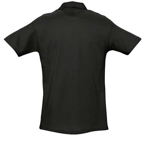 SOLS Herr Spring II Kortärmad Tungvikts Poloskjorta 4XL Bla Black 4XL
