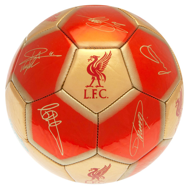 Liverpool FC YNWA Signature Football 5 Röd/Guld Red/Gold 5