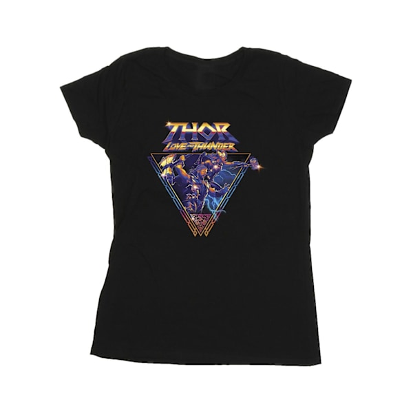 Marvel Dam/Kvinnor Thor Love And Thunder Logo Triangle Bomull Black S