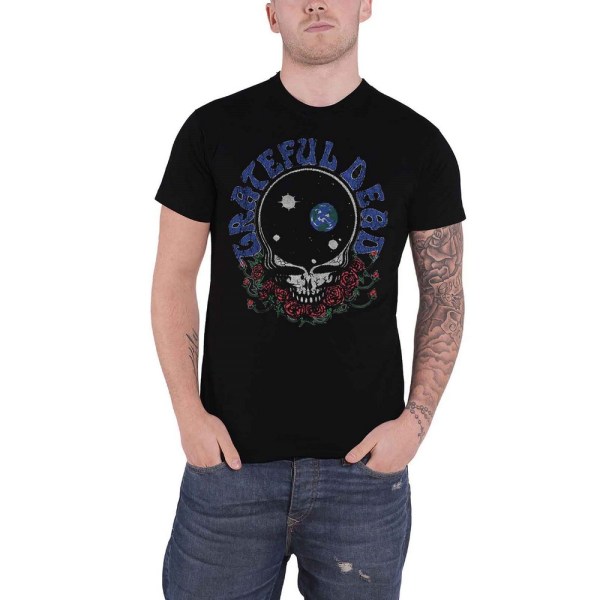Grateful Dead Unisex Adult Space Your Face & Logo T-shirt XXL B Black XXL