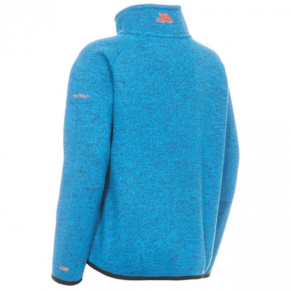 Trespass Barn Pojkar Mario Hel Dragkedja Fleecejacka 7-8 År Blue Marl 7-8 Years