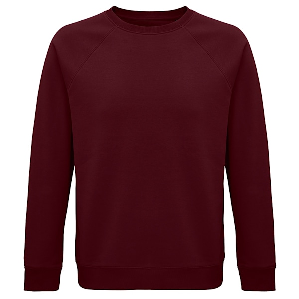 SOLS Unisex Adult Space Organic Raglan Sweatshirt S Burgundy Burgundy S