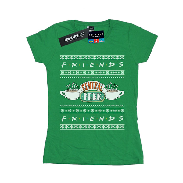 Friends Dam/Damer Fair Isle Central Perk Bomull T-shirt L I Irish Green L