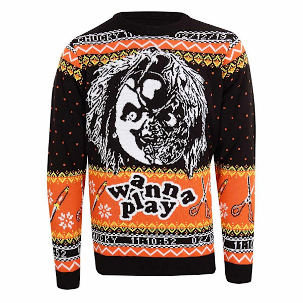 Unisex Vuxen Chucky Stickad Tröja M Flerfärgad Multicoloured M