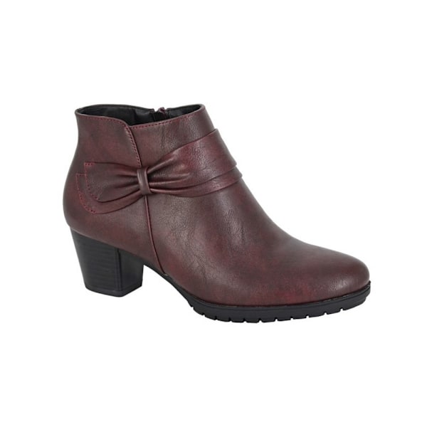 Cipriata Dam/Kvinnor Magdalena PU Ankle Boots 5 UK Burgundy Burgundy 5 UK