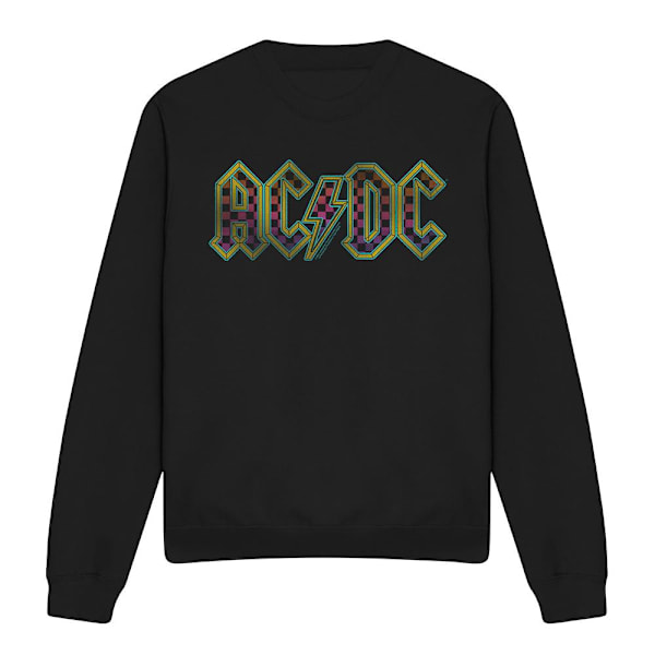 AC/DC Unisex Vuxen Schackbräde Gradient Logo Sweatshirt XXL Bl Black XXL