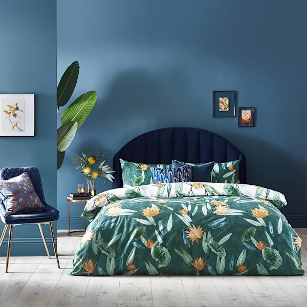 Furn Tigerlily Floral Påslakan Set Enkelsäng Eucalyptus Eucalyptus Single