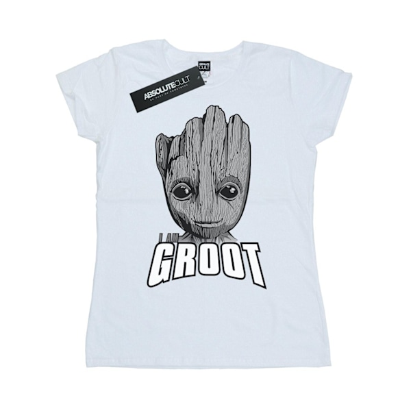 Marvel Dam/Kvinnor Guardians Of The Galaxy Groot Ansikte Bomull White XL