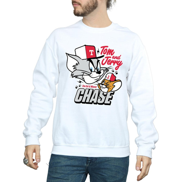 Tom And Jerry Herrkatt & Musjakt Sweatshirt M Vit White M