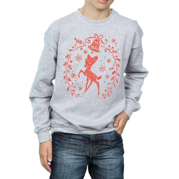 Disney Boys Bambi Julkrans Sweatshirt 5-6 År Sport Sports Grey 5-6 Years