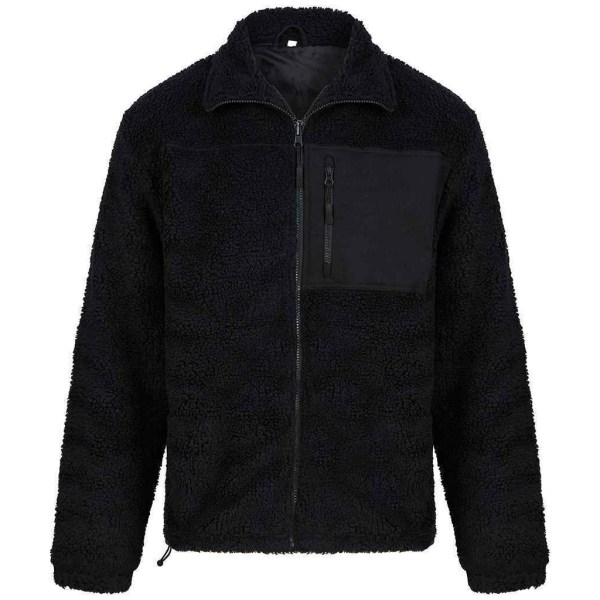 Front Row Unisex Adult Sherpa Recycled Fleecejacka XS Svart Black XS