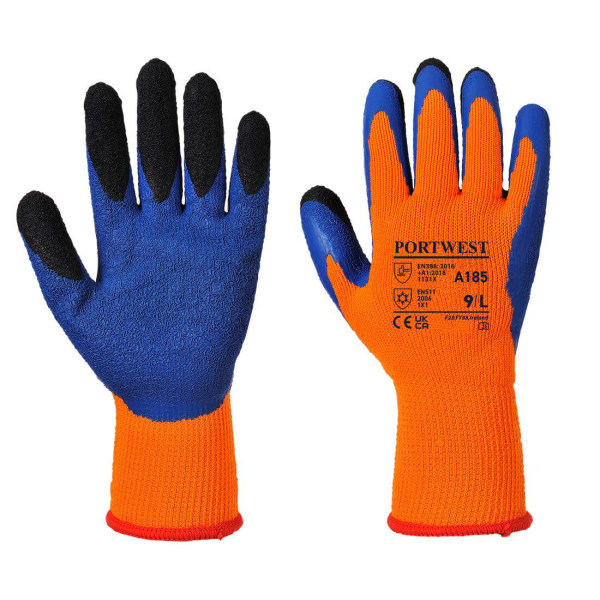 Portwest Unisex Adult A185 Duo-Therm Grip Gloves L Orange/Blue Orange/Blue L