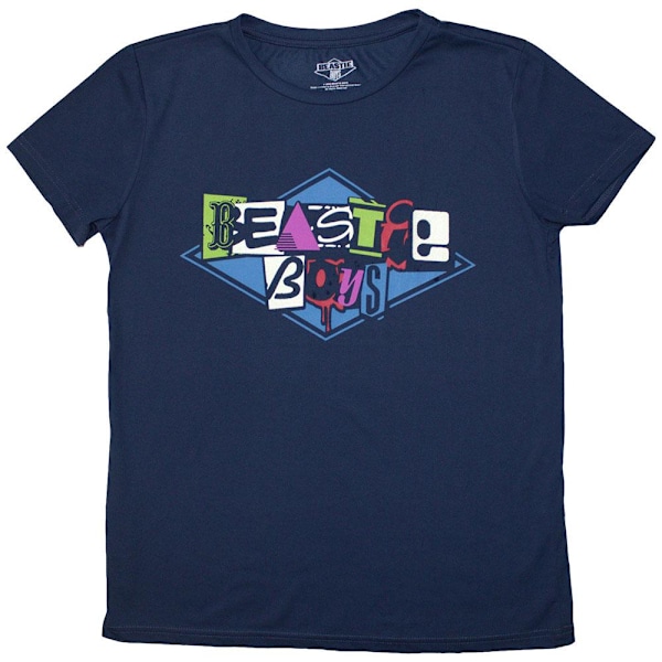 Beastie Boys Dam/Dam T-Shirt med Logotyp L Denimblå Denim Blue L
