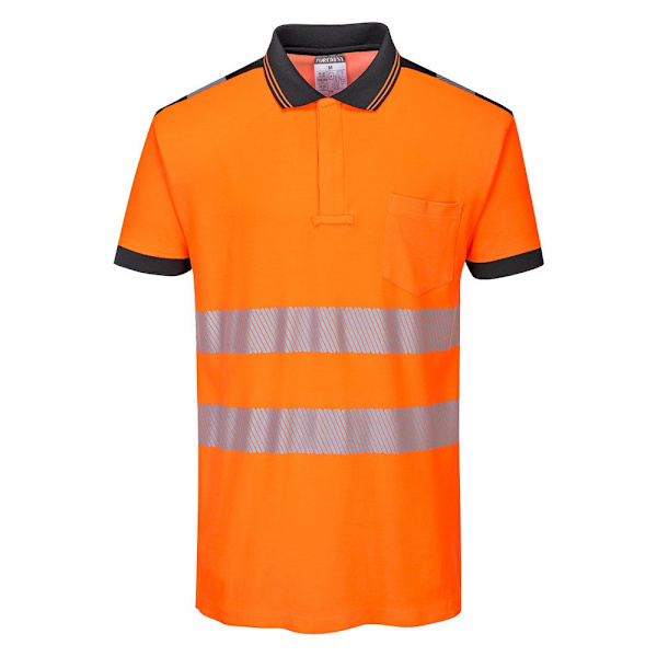 Portwest Herr PW3 Hi-Vis Poloshirt M Orange/Svart Orange/Black M