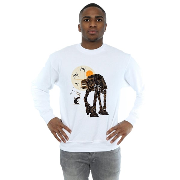 Star Wars Halloween AT AT Sweatshirt för män 4XL Vit White 4XL