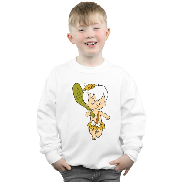 The Flintstones Boys Bamm Bamm Classic Pose Sweatshirt 7-8 År White 7-8 Years
