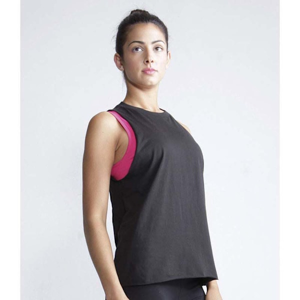 SF Dam/Kvinnor Hög Hals Ärmlös Väst / Topp XS Svart Black XS